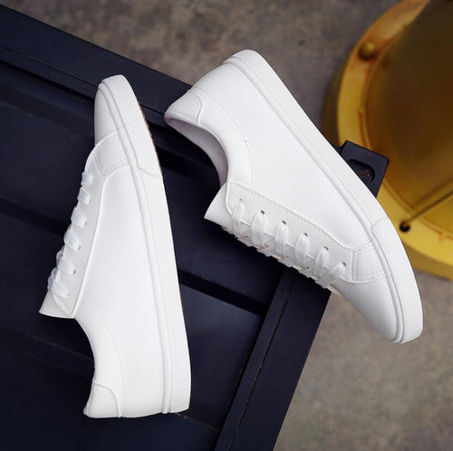 2016 New Spring and Summer With White Shoes Women Flat Leather Canvas Shoes Female White Board Shoes Casual Shoes Female