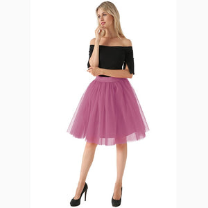 Puffy New Arrival 5 Layer Fashion Women Tulle Skirt Tutu Wedding Bridal Bridesmaid 2018 Overskirt Petticoat Lolita Saia