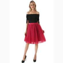 Load image into Gallery viewer, Puffy New Arrival 5 Layer Fashion Women Tulle Skirt Tutu Wedding Bridal Bridesmaid 2018 Overskirt Petticoat Lolita Saia