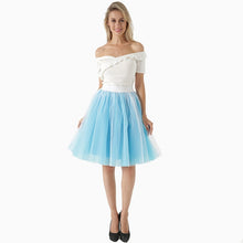 Load image into Gallery viewer, Puffy New Arrival 5 Layer Fashion Women Tulle Skirt Tutu Wedding Bridal Bridesmaid 2018 Overskirt Petticoat Lolita Saia