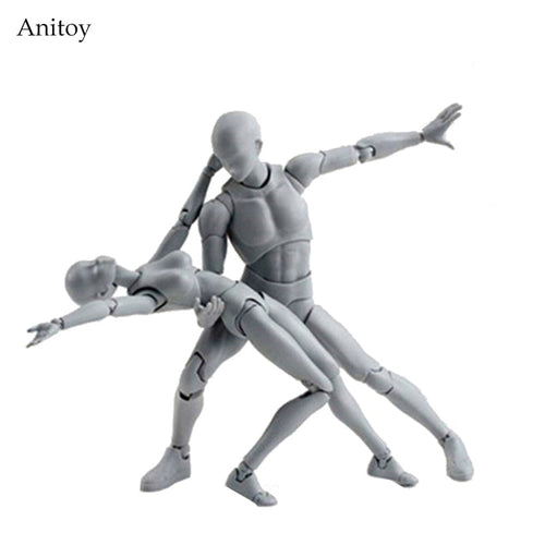 Grey Color Ver. Black PVC Action Figure Collectible Model Toy